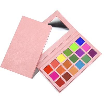 China Waterproof Luminous Color Dye Pink Eyeshadow For Dark Skin Not Logo Colors Vegan Glitter Powder With Mirror 18 Color Eyeshadow Palette for sale