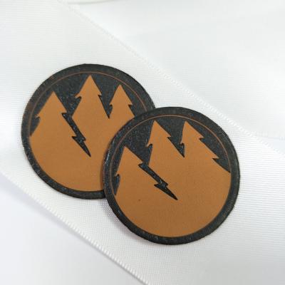 China Viable Wholesale Leather Self Adhesive Leather Patch Custom Leather Patch Label for sale