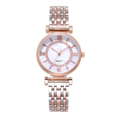 China The qianwen alarm watch supplier alloy steel with Roman numerals double circle fashion show watch for sale