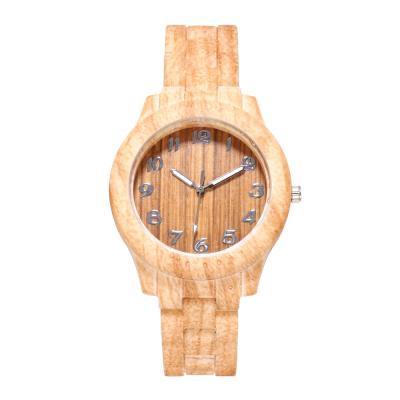 China Couples Date 2021 Automatic Style High-Grade Wood Grain Lightweight Casual Watch for sale