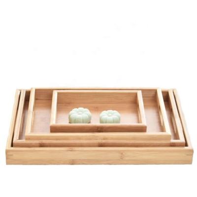 China Nature Eco - Friendly Wholesale Custom Wooden Serving Trays With Handles For Home Kitchen Tray for sale