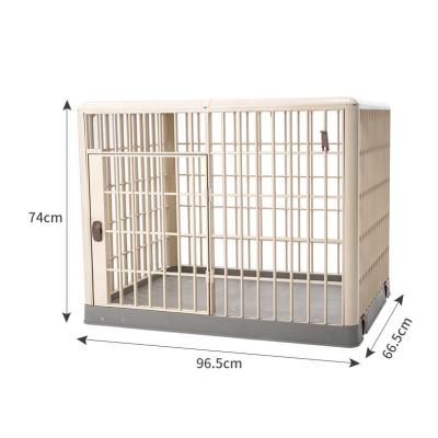 China Breathable Separate Dog Cage With Toilet Plastic Indoor Pet Cage For Large Dogs Cage for sale