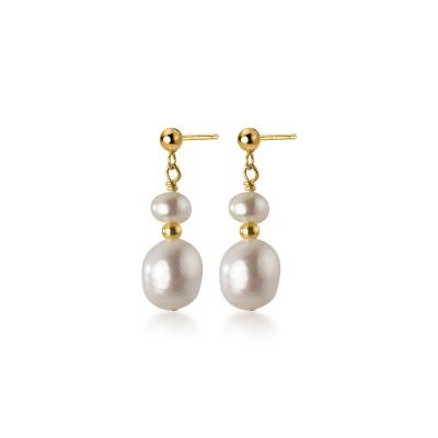 China FASHIONABLE Pearl Irregular Freshwater Pearls Long Drop Earrings For Women Pendant for sale