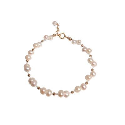 China Fashion TRENDY Handmade Braided Pearl Floral Freshwater Pearls Real Strand Beaded Bracelets For Women for sale