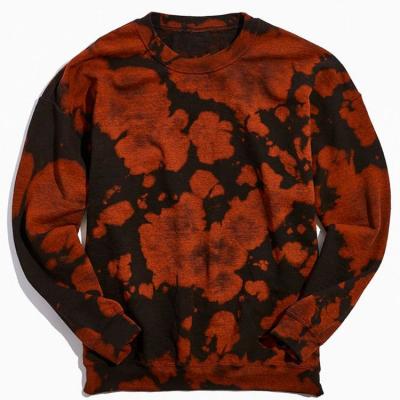 China Wholesale Anti Wrinkle Tie Dye Sweatshirts Men Crew Neck Streetwear Tie Dye Custom Print Pullover Sweatshirt for sale