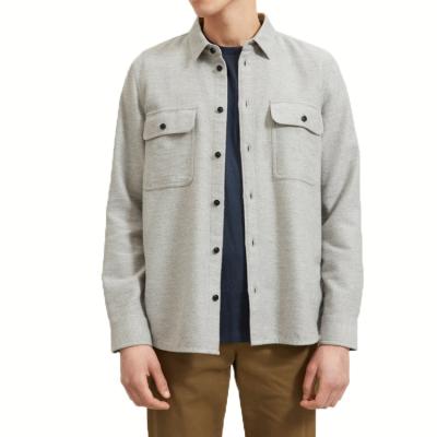 China Anti-Wrinkle OEM Autumn Men Long Sleeve Cotton Overshirt Comfortable Multi Pockets Button Up Shirt For Men for sale