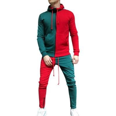 China New Arrival Breathable Fashion Tailored Design Color Block Sportswear Set 2 Two Pieces Size XS-4XL Tracksuit for sale