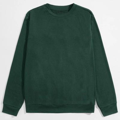 China Custom Cotton Terry Crewneck Pullover Anti-wrinkle Men's Hoodies Sweatshirts Pure Color Logo Sweatshirts for sale