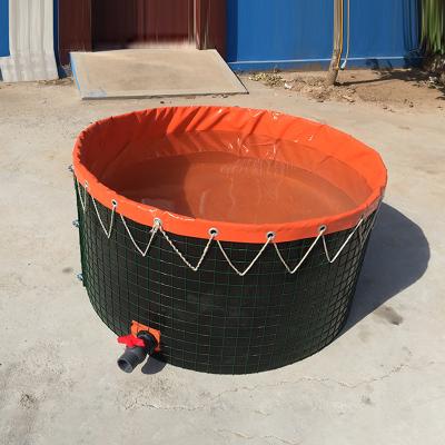 China Wholesale Easy Assembly Plant Round Foldable PVC Tarpaulin Liner For Biofloc 1000 Aquarium 2000 Liter Fish Farming Tanks 3000 for sale