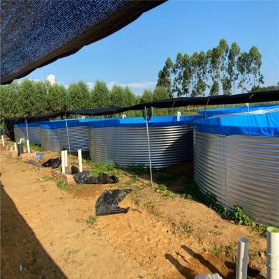 China Easy Assembly Cheapest Folding Waterproof PVC Fabric Fish Pond Recycling Aquaculture System Fish and Shrimp Pond for sale