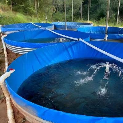 China Easy Assembly Factory Wholesale Customized Durable Foldable Portable Fish Farming Aquaculture 1000l~50000l Around Tank Pond Pool for sale