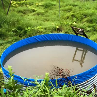 China Easy Assembly Waterproof PVC Canvas Aquarium Cultivating Round Fish Pond Tank PVC Tarpaulin Fish Pond and Tank Factory Wholesale for sale