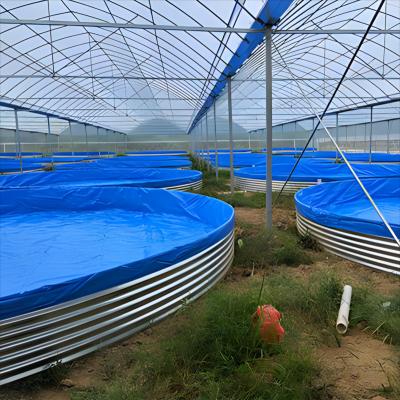 China Factory Wholesale Easy Assembly 50000 Liter Diameter Circular Aquaculture Pond Tanks Round Fish Farm Tank Tank For Fish Farm for sale