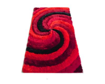 China 3D Shade Shining Colors Comabination Vortex Classic Design Soft Shaggy Carpet for sale