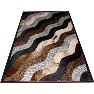 China New Fasion rug Made in China Good price Leather With Very Soft Polyester Face Carpet Leather Backing New Design for sale