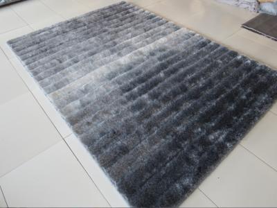 China Soft Shade Color Line Design 3D Polyester Shaggy Rug(3229) for sale