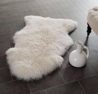 China Wool imitation super soft modern wool skin shape Carpet 6cm pile height window rug for sale