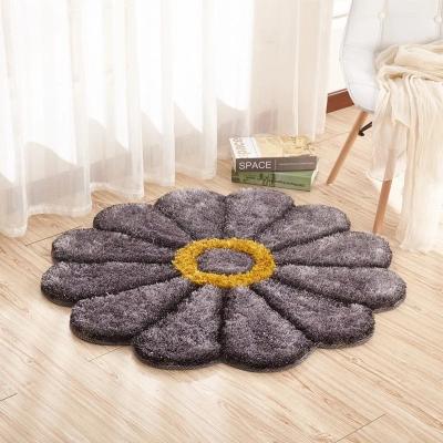 China Blue Fan-Shaped Pattern New Design Boy Room Shaggy Kid Living Room Carpet Made In China for sale