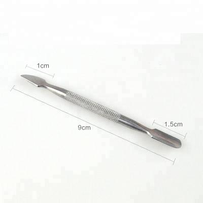 China Nail Art Double-Ended Nail 18CM Stainless Steel Double Sided Nail Cuticle Pusher for sale