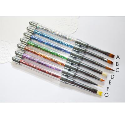 China Professional Nail Art Rhinestone Nail Art Pen Set Nail Art Brush 3d Gel Nail Polish Brush for sale