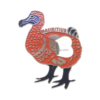 China Nickel Free Metal Magnet Opener Dodo Bird Fridge Magnet Beer Souvenir Mauritius Kitchen Decoration Mauritius Refrigerator Tourist Magnet for sale