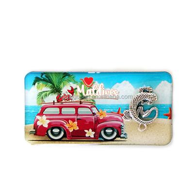 China 3D Epxoy Nickel Free Magnets For Fridge Epoxy Resin Flamingo Sand Bottle Souvenir Magnetic Sticker for sale