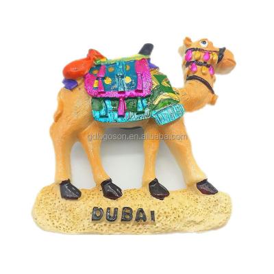 China 3D Factory UAE Handmade Camel Gift Dubai Camel Souvenir Polyresin Fridge Magnet for sale