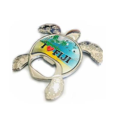 China America Memorabilia Seabeach Turtle Fridge Magnet Metallic Foil Opener Magnet Bahamas Florida Fiji Beach Opener for sale