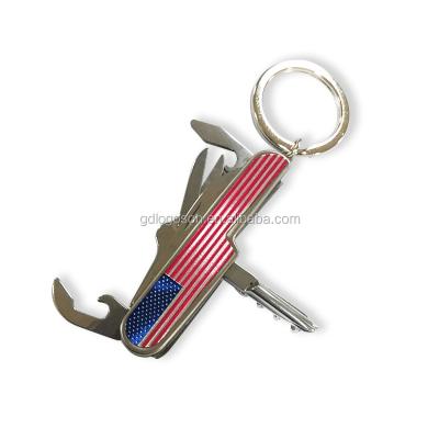 China Muti-function Viable Wholesale Promotional USA Logo Useful Foil Printing Wine And Beer Bottle Opener for sale