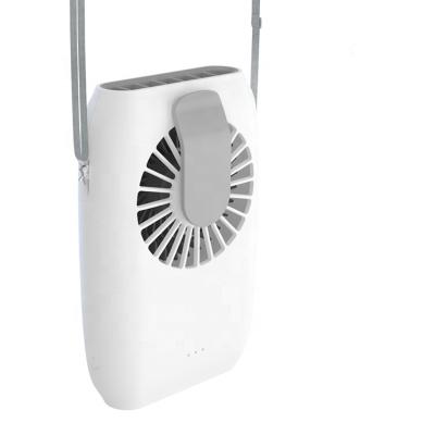 China USB Rechargeable Mini Neck Fan 2000mAh Neck Waist Air Cooler Portable Hanging Fan for Summer for sale