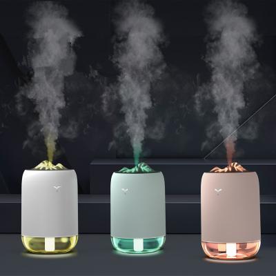 China Color Changing LED Light Mini Snow Mountain Air Humidifier Aromatherapy Car/Home/Office Ultrasonic Aroma Diffuser with Changing LED Light for sale