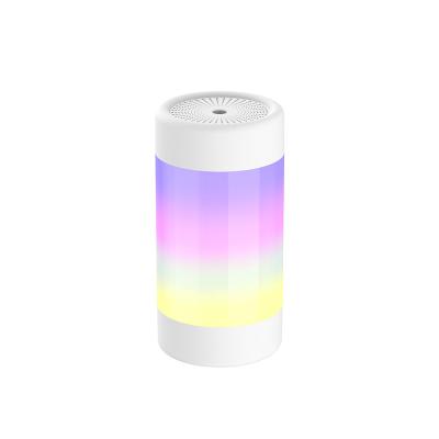 China Color Changing New Arrival 300ml LED Light RUINUOKAI Glow Cup Mist Maker Humidifier Aromatherapy Diffuser Humidifier with Rhythmic Cool Light for sale