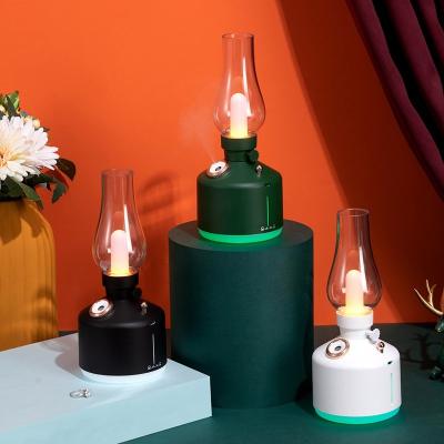 China Unique New Arrival Intelligent Car Portable Commercial Humidifier With Retro Kerosene Lamp For Home for sale