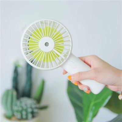 China Humidifier Fan New Design 2000mah Rechargeable Battery Portable Mini Handheld Fan Air Cooling Water Mist Spray Pocket Fan For Outdoor for sale