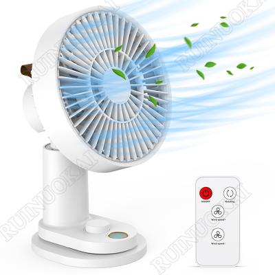 China Factory Wholesale OEM 4000mah Automatic Swing Fan Portable Desktop Clip On Fan Heavy Wind Rechargeable Automatic Swing Fan with Remote Control for sale