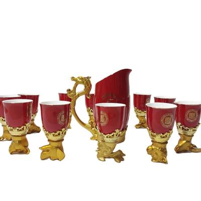 China Financial Institutions Gift Items With Customized Promotion Logo Sale Gifts Products For Promotion Chinese Zodiac Wine Glass for sale