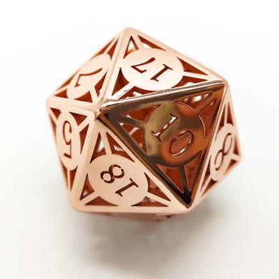 China D20 Metal Dies Customize Different Colors, Sizes, Dungeons & Dragons DnD TRPG COC Hollow Board Game D20 Metal Dies Set for sale