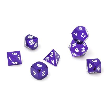 China Nian Diceworks Classic Etched Metal Die Sets Zinc Alloy Purple for sale