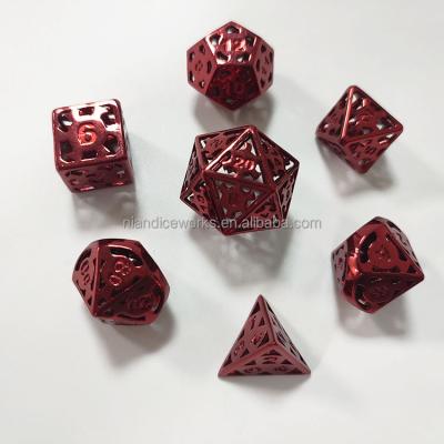 China Hollow nian diceworks model metal cavity red spiral dies for sale packing with die bag for family c die set for sale