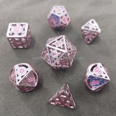 China Hollow wholesale polyhedral dnd game dies customized unique hollow metal dies for sale