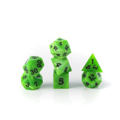 China High Quality Custom Colored Edge Dies DND /RPG Games Nian Precision Polyhedral Acrylic Dies for sale