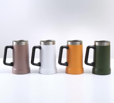 China Hot Selling Disposable Stainless Steel 24oz Vacuum Insulation Double Wall Coffee Mug Travel Portable Coffee Cups With Custom Logo for sale