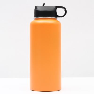 China Viable Water Bottle Frosted Mug With Outdoor Sport Motivation Portable Bottle Fitness Gym Space Camping Mug for sale