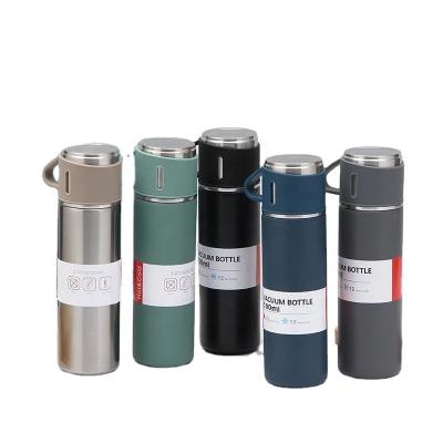 China Travel PORTABLE custom logo coffee gift business christmas tea 304 stainless steel vacuum flask set outdoor gift box for sale