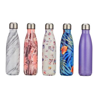 China Sustainable Insulated Stainless Steel Vacuum Flasks Thermoses Cola Shape Sport Water Bottle Cups With Logo Custom for sale