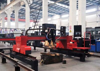 China Gantry Type CNC Plasma Gas Cutting Machine with 1 Gas Torch 1 Plasma Torch for sale