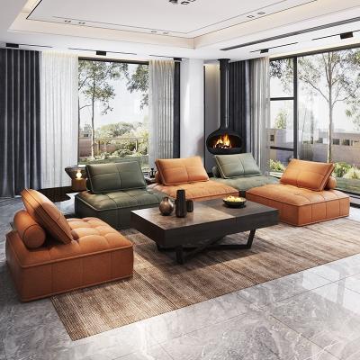 China Hot Selling Modern Artistic Leather Sofa Sets Hotel Comforter Set Living Room Sofa Set Convertible for sale