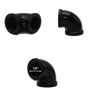 China Fittings 1/2 Inch Black Elbow , Malleable Iron Pipe Fittings for sale