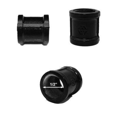 China Pipe Lines Connect 1/2 Inch Black Coupling , Malleable Iron Pipe Fittings for sale