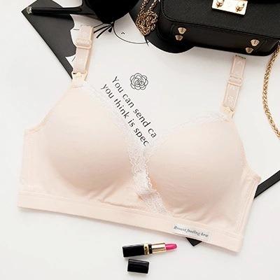 China One Piece Wholesale Wireless Front Cotton Pump Open Bra Care Nursing Bra Women for sale